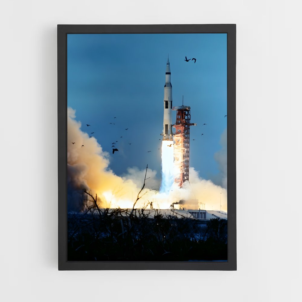 Poster Époustouflant course à l'espace – affiche Espace rétro (vue 2)